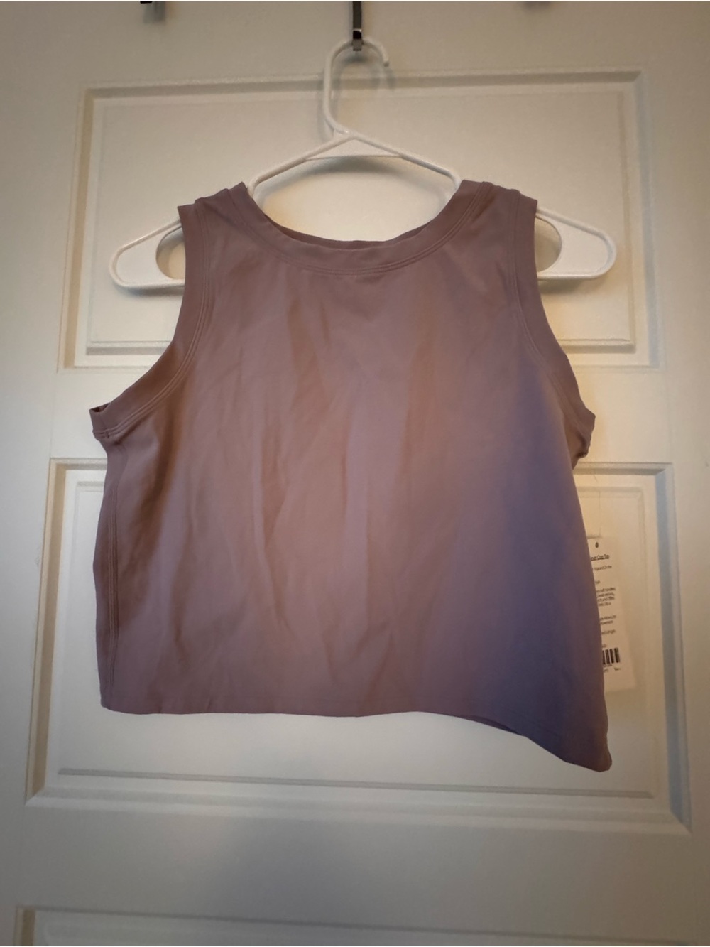Boxy Cropped Tank Top in Mauve